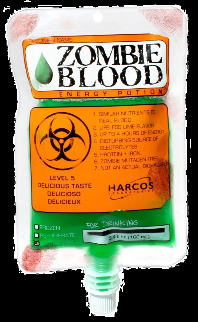 Halloween Candy Gifts Zombie Blood IV Bag Candy