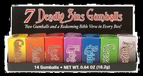 Halloween Candy Gifts Gumballs 7 Deadly Sins Gum